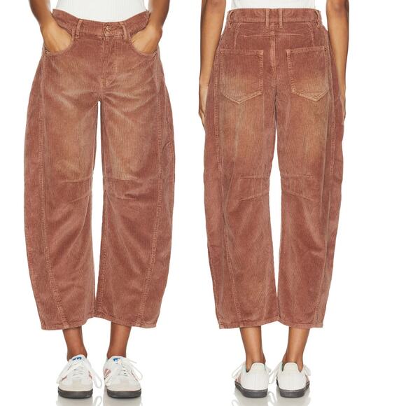 NEW Free People x We The Free Good Luck Cord Emperador Mauve 24 Oversized Baggy - Picture 1 of 8